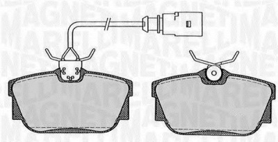 MAGNETI MARELLI 363916060258 -  Комплект тормозных колодок, дисковый тормоз